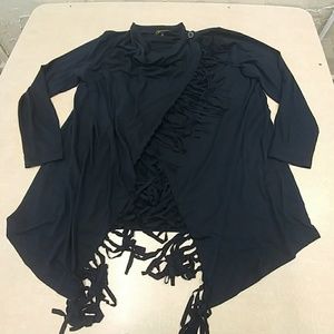Fringe Wrap Cardigan.  (2)
